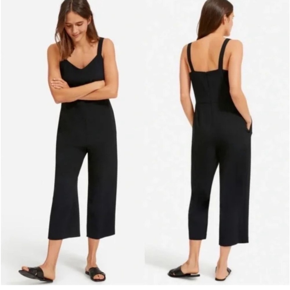 Everlane The Japanese GoWeave Slip Jumpsuit in Black